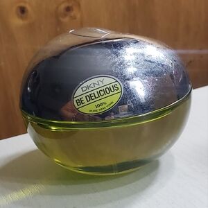 DKNY Be Delicious Perfume Bottle - Green and Silver